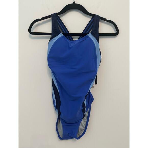 Speedo Quantum Fusion Splice One Piece Swimsuit Hyper Blue Size Small NWT - Picture 4 of 7